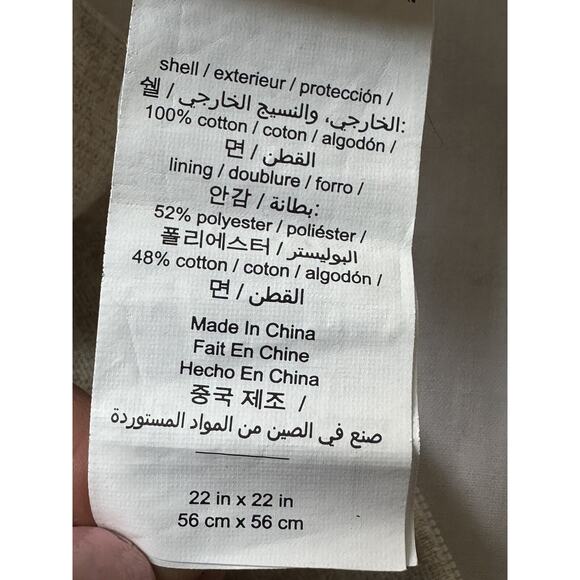 Pottery Barn Serafina Floral Standard Pillow Sham Set 2 Heavy Twill Linen 20x26" - Picture 10 of 14